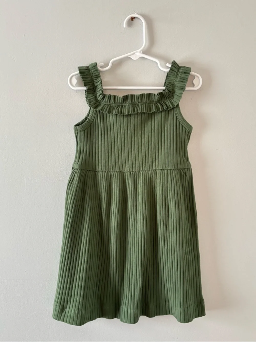 Kate Quinn NWT Lot of (2) Ruffled Square Neck Dress Organic Cotton Ribbed Knit